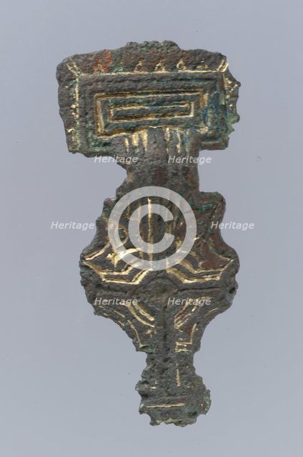 Square-Headed Brooch, Anglo-Saxon, first half 6th century. Creator: Unknown.