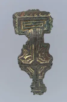 Square-Headed Brooch, Anglo-Saxon, first half 6th century. Creator: Unknown