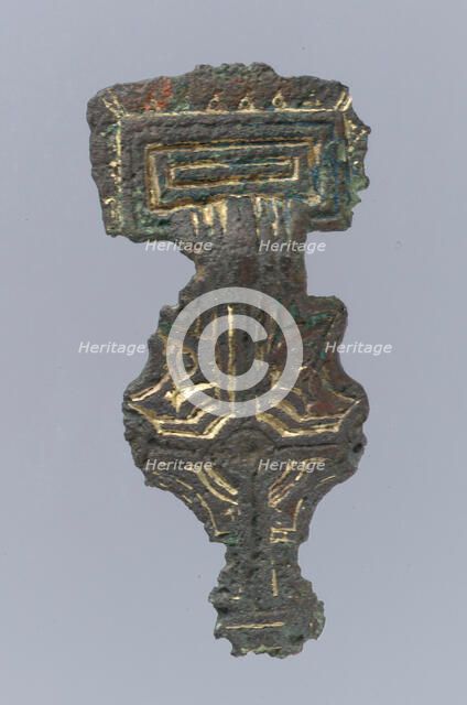 Square-Headed Brooch, Anglo-Saxon, first half 6th century. Creator: Unknown.