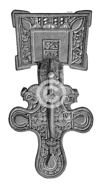 Square-headed fibula, from Ragley Park, Warwickshire, 1893. Artist: Unknown