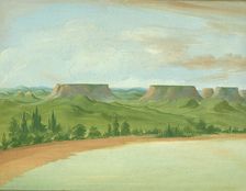 Square Hills, 1200 Miles above St. Louis, 1832. Creator: George Catlin