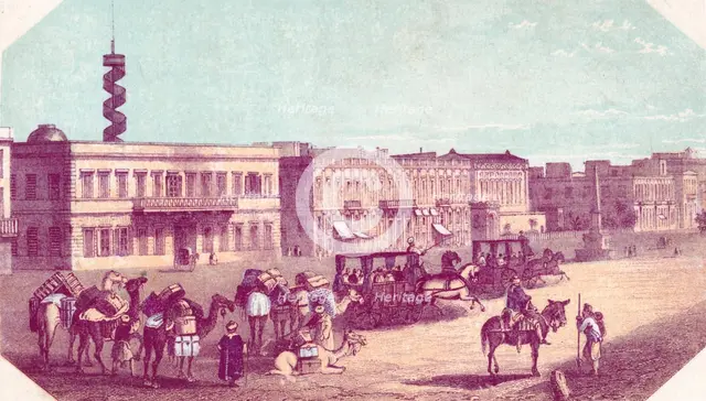 'Square in Alexandria', 19th century? Creator: Unknown.