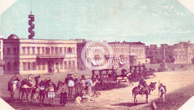 'Square in Alexandria', 19th century? Creator: Unknown.