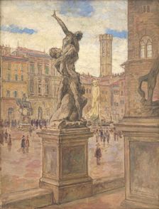 Square in Florence, Italy, 1934. Creator: Elemír Halász-Hradil