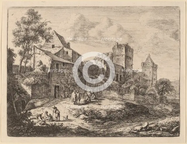 Square in Front of an Inn. Creator: Anthonie Waterloo.