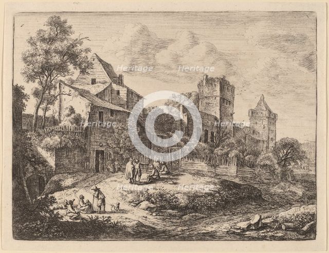 Square in Front of an Inn. Creator: Anthonie Waterloo.