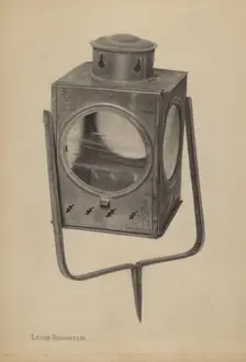 Square Lantern, c. 1939. Creator: Lazar Rubinstein