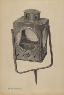 Square Lantern, c. 1939. Creator: Lazar Rubinstein