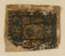 Square Panel, Egypt, Roman period (30 B.C.- 641 A.D.)/Arab period (641-969), 4th/8th century. Creator: Unknown