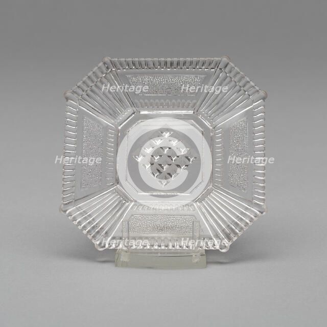 Square plate, c. 1860. Creator: Unknown.