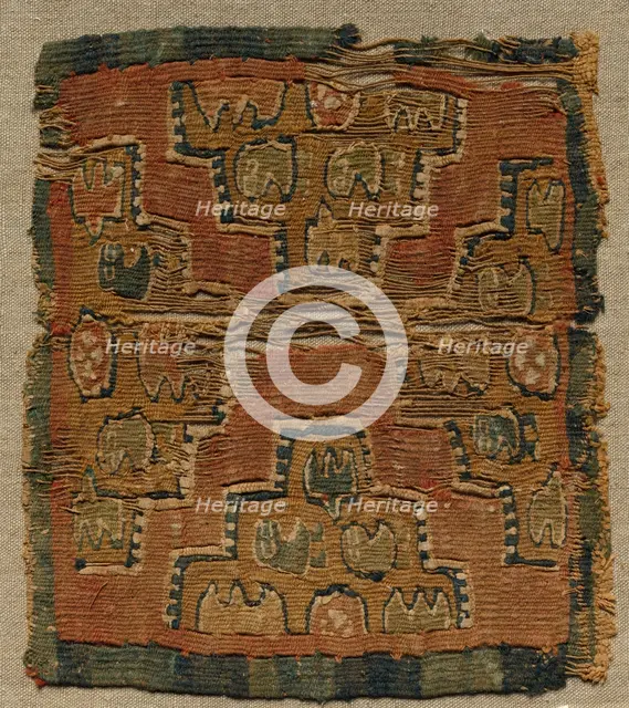 Square, Probably a Segmentum from a Tunic, 800s. Creator: Unknown.
