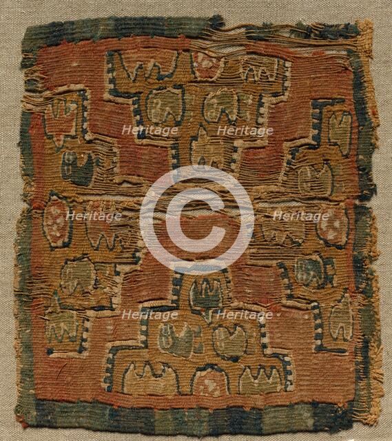Square, Probably a Segmentum from a Tunic, 800s. Creator: Unknown.