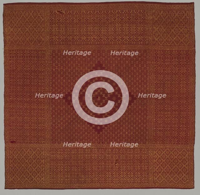 Square, Probably Head Wrapper, late 1800s. Creator: Unknown.