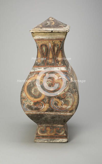 Square-Sectioned Jar (Fanghu), Western Han dynasty (206 B.C.-A.D. 9). Creator: Unknown.