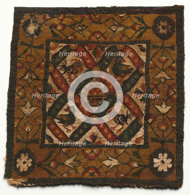 Square Segmentum from a Tunic, 600s - 700s. Creator: Unknown.