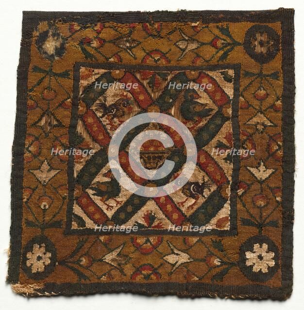 Square Segmentum from a Tunic, 600s - 700s. Creator: Unknown.