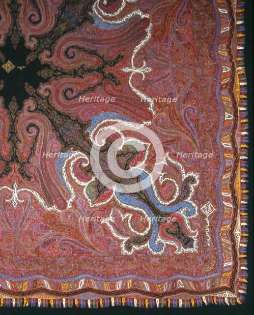 Square Shawl, India, 1867/77. IMAGE QUALITY? Creator: Unknown.