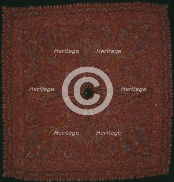 Square Shawl, India, 1870s. Creator: Unknown.
