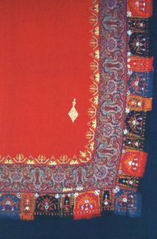 Square Shawl (Turnover), Paisley, 1801/50. Creator: Unknown