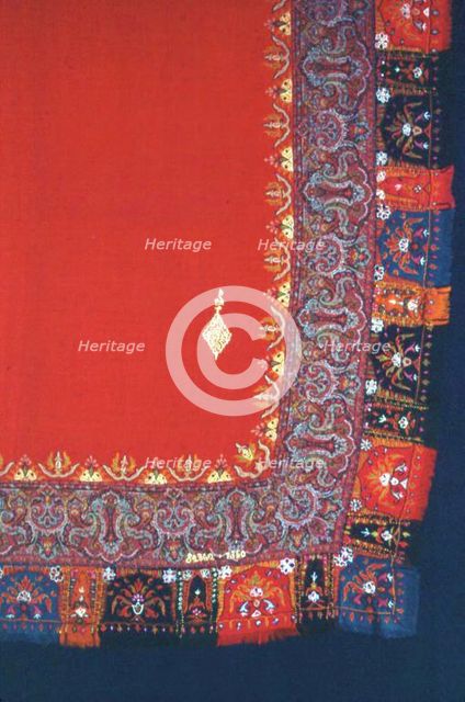 Square Shawl (Turnover), Paisley, 1801/50. Creator: Unknown.