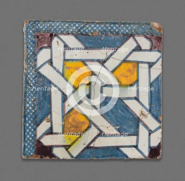 Square Tile, Morocco, Late 19th century. Creator: Unknown.