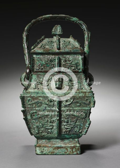 Square Wine Container (Fangyou), c. 1250-1046 BC. Creator: Unknown.