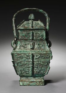 Square Wine Container (Fangyou), c. 1250-1046 BC. Creator: Unknown