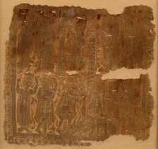 Square with Classical Scenes, Byzantine, 300-600. Creator: Unknown