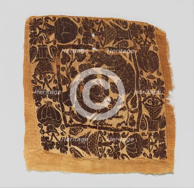 Square with a Hunting Scene, Byzantine, 4th-6th century. Creator: Unknown.