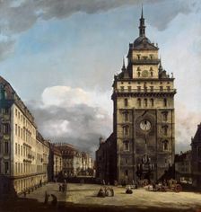 Square with the Kreuzkirche in Dresden, 1751. Creator: Bernardo Bellotto