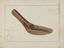 Square Wooden Spoon, c. 1937. Creator: Wilbur M Rice