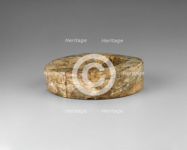 Squared disc (cong), Neolithic period (ca. 8000-2000 BC), Liangzhu Culture, ca. 3000-2500 B.C. Creator: Unknown.