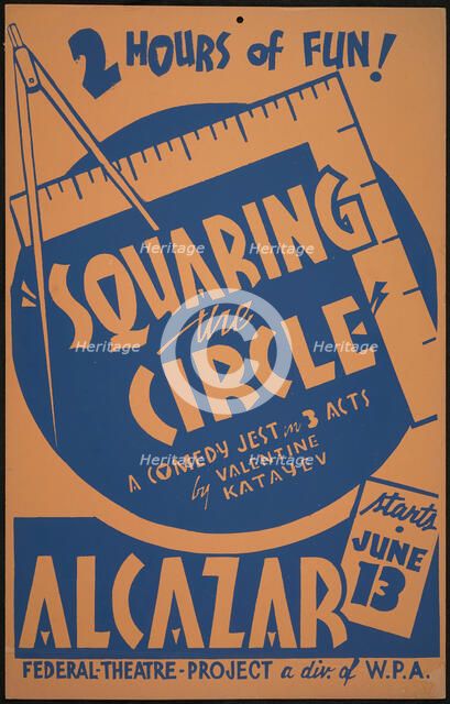 Squaring the Circle, San Francisco, 1937. Creator: Unknown.