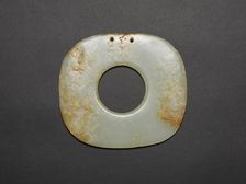 Squarish Disk with Rounded Corners, Neolithic period, Hongshan culture, c. 3000 B.C. Creator: Unknown