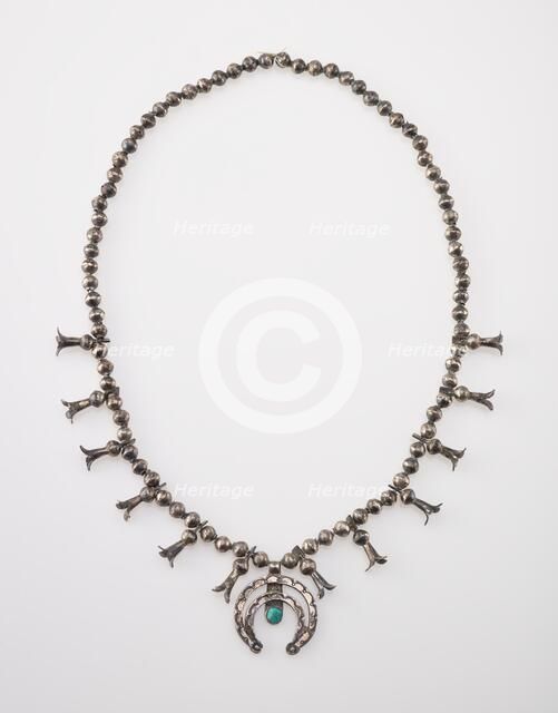 Squash blossom necklace, 1890-1915. Creator: Unknown.