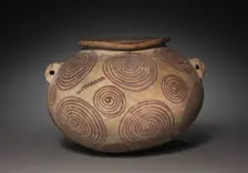 Squat Jar with Lug Handles, 4000-3000 BC. Creator: Unknown