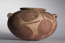 Squat Jar with Lug Handles, c. 3400-3300 BC. Creator: Unknown