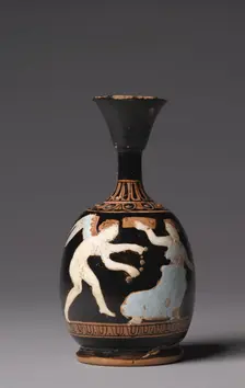 Squat Lekythos (Oil Jug), 400-375 BC. Creator: Unknown