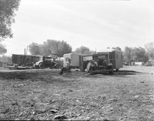 Squatter camp, outskirts of Bakersfield, California, 1936. Creator: Dorothea Lange