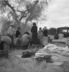 Squatters along highway near Bakersfield, California, 1935. Creator: Dorothea Lange