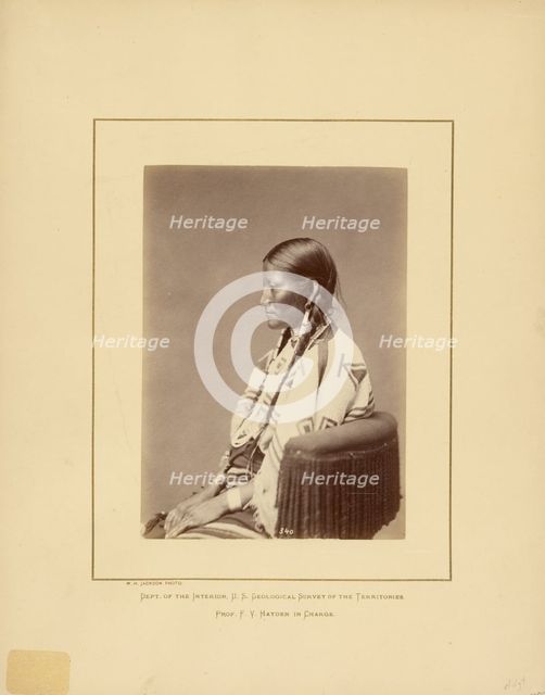 Squaw of Spotted Tail (Brulé Dakota), 1870-1879. Creator: William H. Jackson.