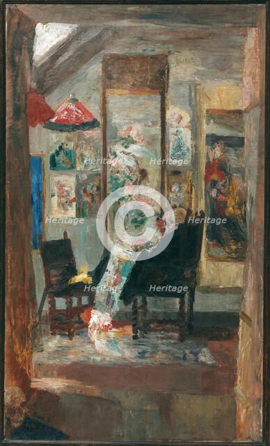 Squelette regardant chinoiseries, 1885. Creator: Ensor, James (1860-1949).