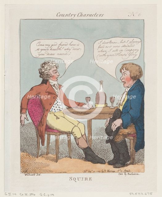 Squire, August 30, 1799., August 30, 1799. Creator: Thomas Rowlandson.