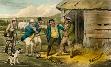 Squire Cheatum's Keeper attacks the Murderer of Old Tom 1838. Artist: Henry Thomas Alken