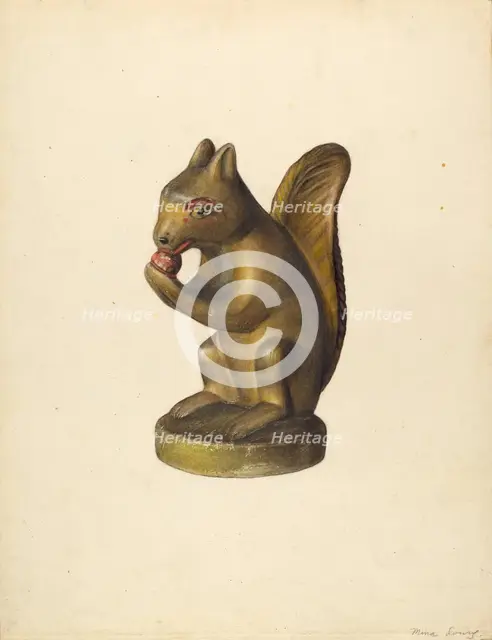Squirrel, c. 1939. Creator: Mina Lowry.