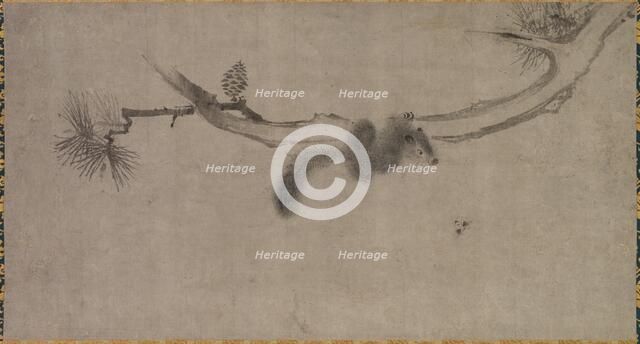Squirrel on a Pine Branch, 1500s. Creator: Song Tian (Chinese, active 1300s).