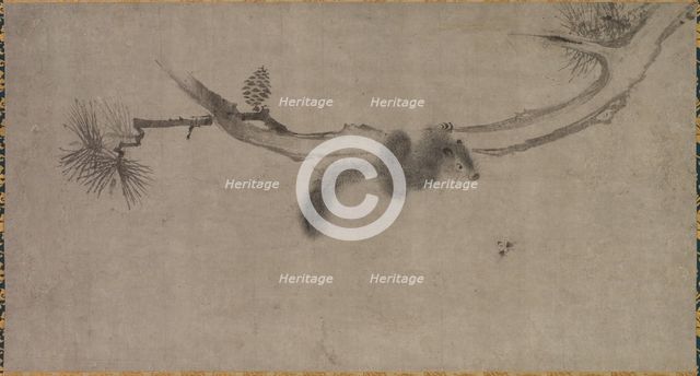 Squirrel on a Pine Branch, 1500s. Creator: Song Tian (Chinese, active 1300s).