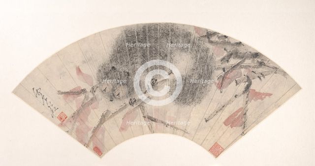 Squirrel on an Autumn Branch, ca. 1880s. Creator: Xugu (Zhu Huairen) (Chinese, 1823-1896).