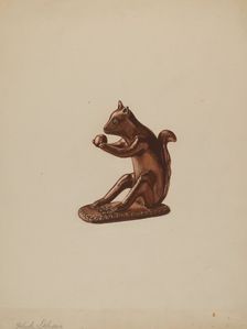 Squirrel Statuette, c. 1937. Creator: Yolande Delasser