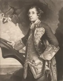 Sr. George Bridges Rodney, Rear Admiral of the Blue., 1780. Creator: James Watson